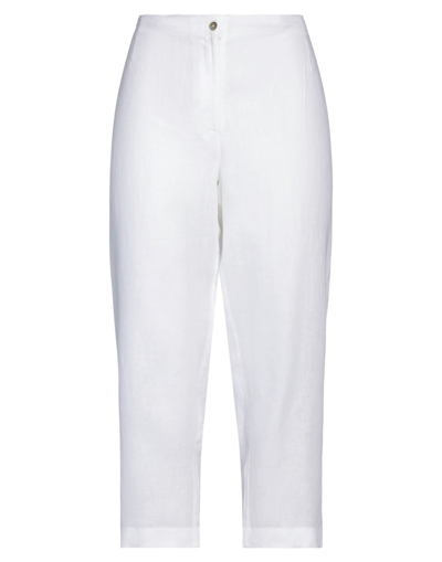 Shop Iconique Woman Pants White Size Xl Linen