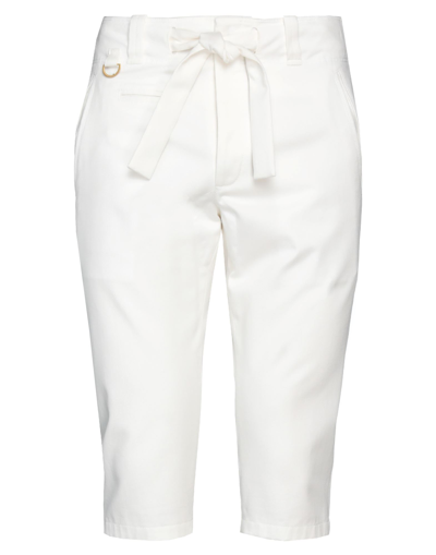 Shop Dolce & Gabbana Man Cropped Pants White Size 28 Cotton, Elastane