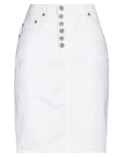 Shop Please Woman Mini Skirt White Size Xxs Cotton, Elastane