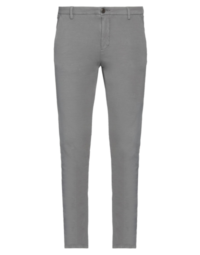 Shop Aglini Man Pants Lead Size 32 Cotton, Elastane In Grey