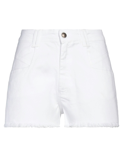 Shop Jijil Woman Denim Shorts White Size 2 Cotton, Elastane