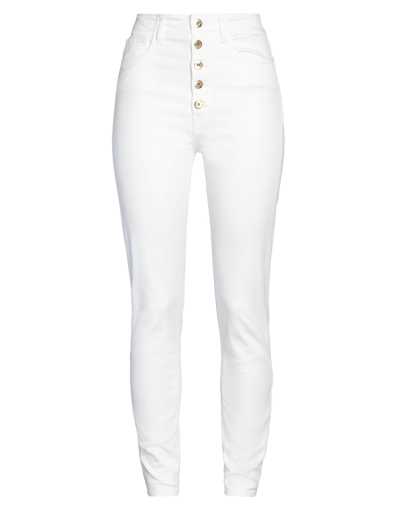 Shop Cycle Woman Pants White Size 28 Cotton, Elastane