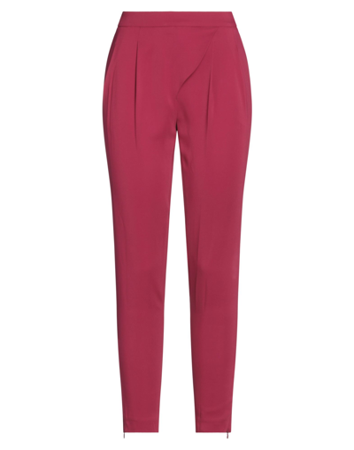 Shop Space Simona Corsellini Simona Corsellini Woman Pants Garnet Size 12 Viscose, Elastane In Red