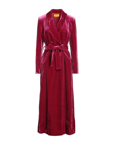 Shop Dundas Woman Coat Fuchsia Size 4 Viscose, Silk In Pink