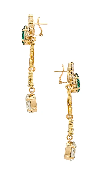 Shop Anton Heunis Butterfly Chandelier Earrings In Metallic Gold