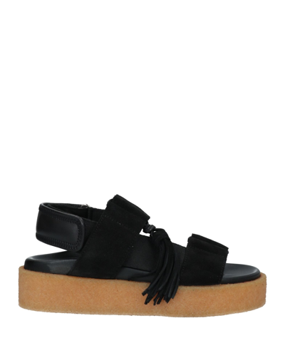 Shop Clarks Originals Woman Sandals Black Size 6.5 Soft Leather, Textile Fibers