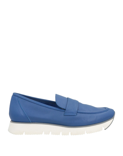 Shop Renascentia Firenze Woman Loafers Blue Size 5 Calfskin