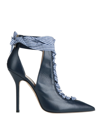 Shop Elisabetta Franchi Ankle Boots In Dark Blue