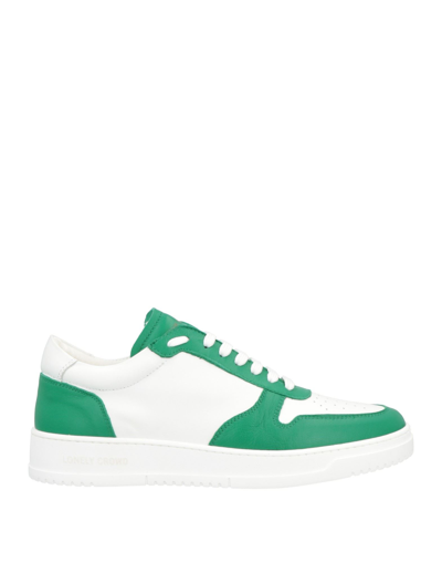 Shop Lonely Crowd Man Sneakers Green Size 9 Soft Leather