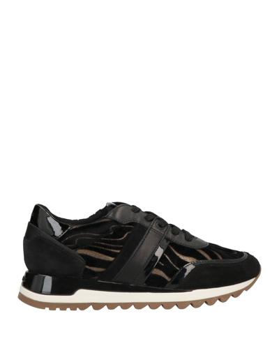 Shop Geox Woman Sneakers Black Size 6 Soft Leather, Textile Fibers