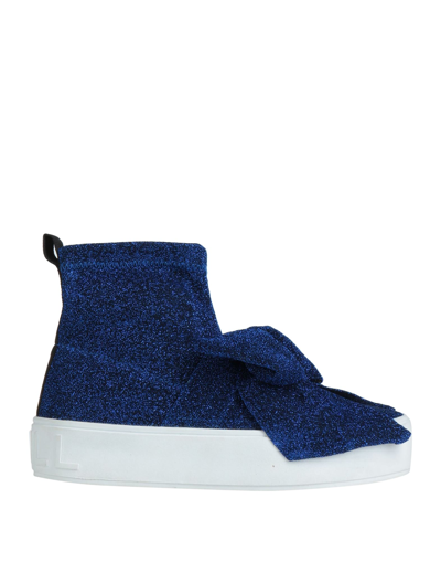 Shop Apepazza Woman Sneakers Midnight Blue Size 7 Textile Fibers