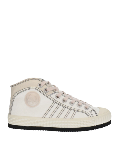 Shop Diesel Woman Sneakers Ivory Size 9.5 Cotton In White