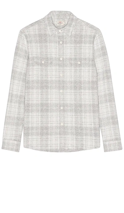 Shop Faherty Legend Sweater Shirt In Grey