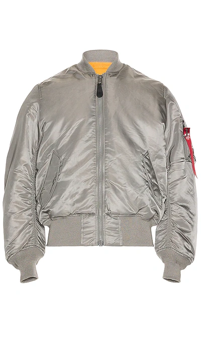 Shop Alpha Industries Ma-1 Bomber In Grey