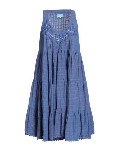 Shop Iconique Woman Mini Dress Pastel Blue Size Xl Cotton
