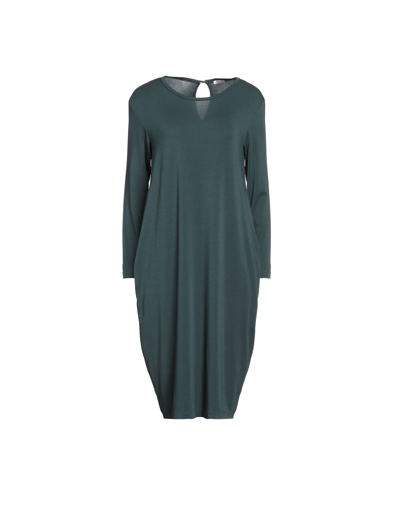 Shop Rossopuro Woman Midi Dress Dark Green Size S Tencel, Elastane