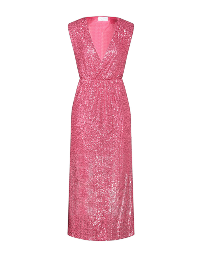 Shop Soallure Woman Maxi Dress Fuchsia Size 4 Polyester In Pink