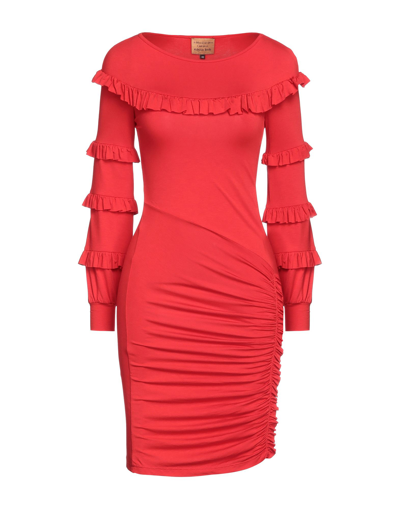 Shop Alessia Santi Woman Mini Dress Red Size 6 Viscose, Elastane