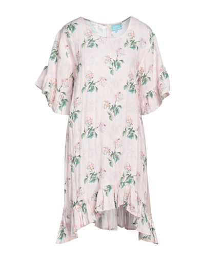 Shop Iconique Woman Mini Dress Pink Size Xl Linen