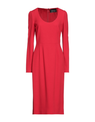Dolce & Gabbana Midi Dresses In Red
