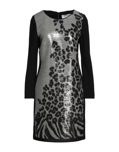 Shop Marta Studio Woman Mini Dress Black Size 10 Modal, Polyester, Elastane, Viscose, Polyamide