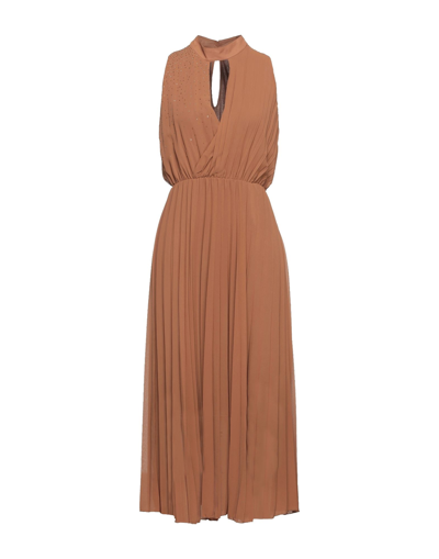 Shop A Mòòd Midi Dresses In Camel