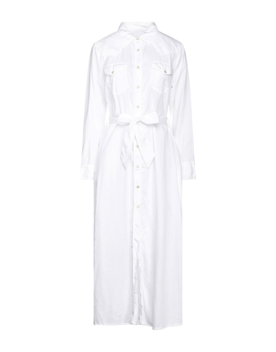 Shop Front Street 8 Woman Midi Dress White Size 8 Lyocell
