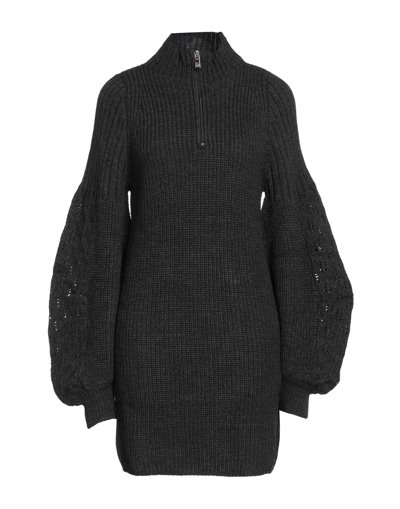 Shop Maria Vittoria Paolillo Mvp Woman Mini Dress Lead Size 8 Acrylic, Viscose, Wool, Alpaca Wool In Grey