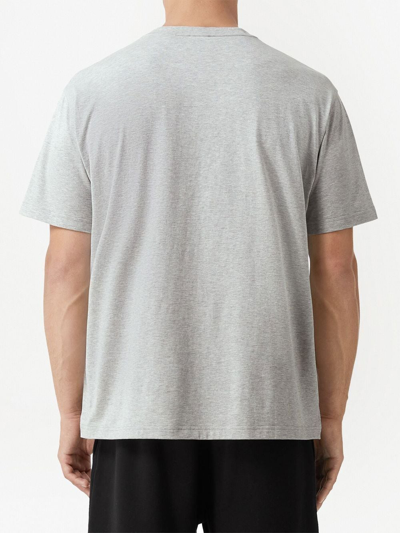 Shop Burberry Oak Leaf Crest-print T-shirt In Grey