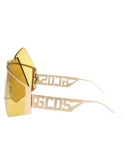 Shop Gcds Gd0002 Sunglasses In 32f Yellow