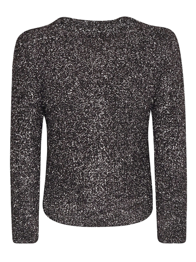 Shop Alberta Ferretti Fur Embellished Crop Cardigan In Grey