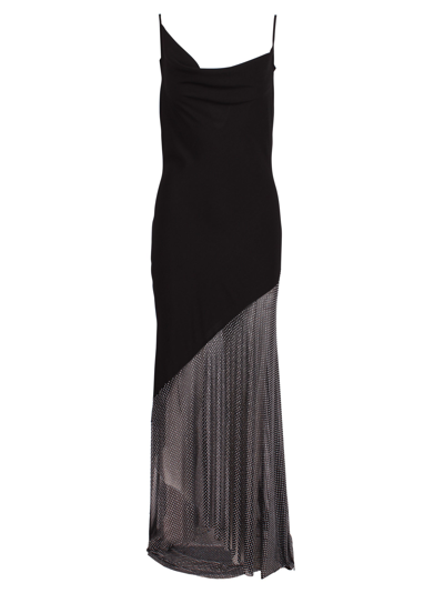 Shop Giuseppe Di Morabito Asymmetric Long Dress In Black