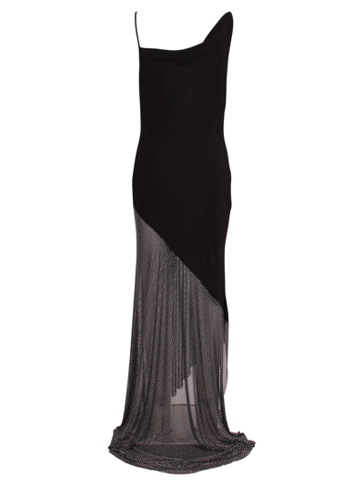 Giuseppe Di Morabito Asymmetric Spaghetti-strap Maxi Dress In Black