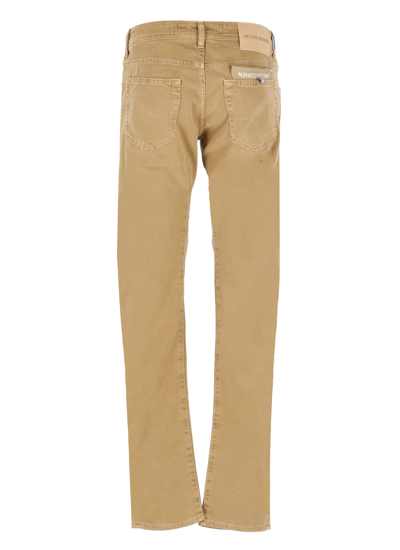 Shop Jacob Cohen Twill Pants In Brown