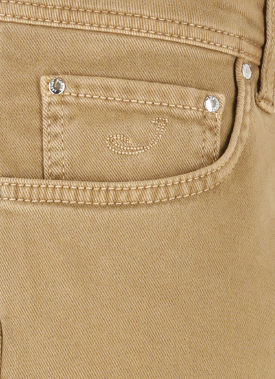 Shop Jacob Cohen Twill Pants In Brown