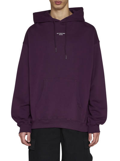 Shop Drôle De Monsieur Fleece In Dark Purple