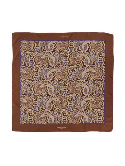 Shop Maison Margiela Paisley Print Scarf In Multicolor