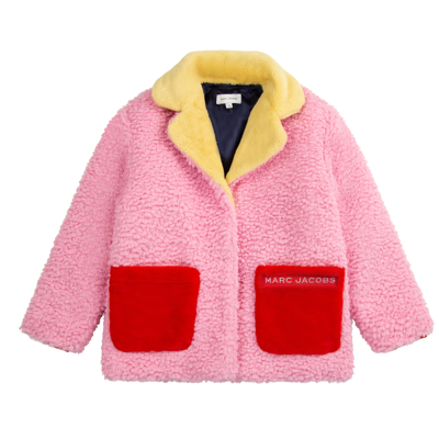 Shop Marc Jacobs Coat With Logo Print In Pink