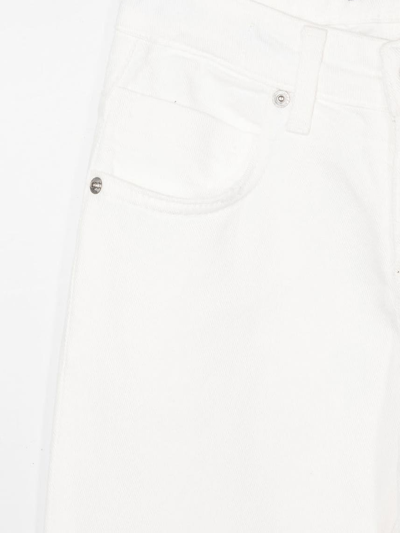 Shop Paolo Pecora Mid-rise Straight Jeans In Gesso