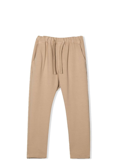 Shop Paolo Pecora Drawstring Track Pants In Camel