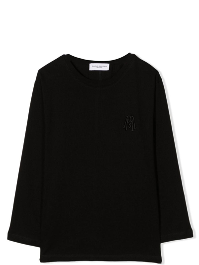 Shop Paolo Pecora Long-sleeved T-shirt In Black