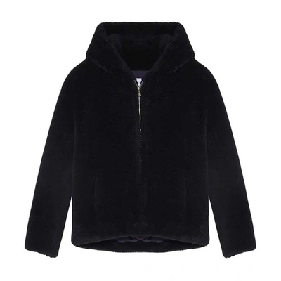 Shop Yves Salomon Wool Jacket In Noir