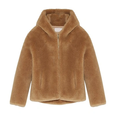Shop Yves Salomon Wool Jacket In Camel