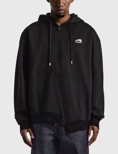 Shop Ader Error Enty Logo Hoodie Zip-up In Black