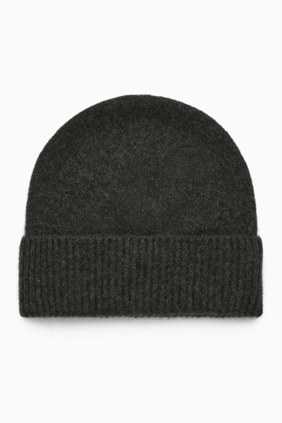 Shop Cos Pure Cashmere Beanie In Grey