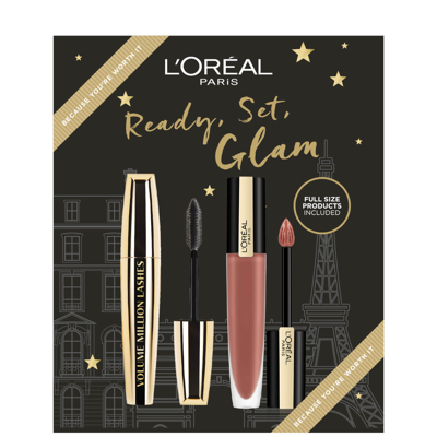 Shop L'oréal Paris Ready, Set, Glam Mascara And Lipstick Duo Gift Set