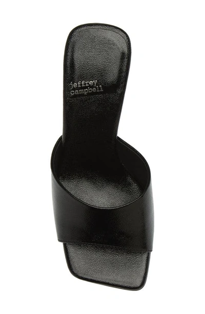 Shop Jeffrey Campbell Mr-big Slide Sandal In Black Crinkle Patent