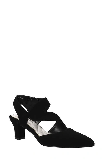 Easy Street Venue Womens Microsuede Pointed Toe Dress Heels In Black Lamy/ Gore