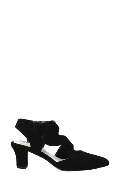 Easy Street Venue Womens Microsuede Pointed Toe Dress Heels In Black Lamy/ Gore