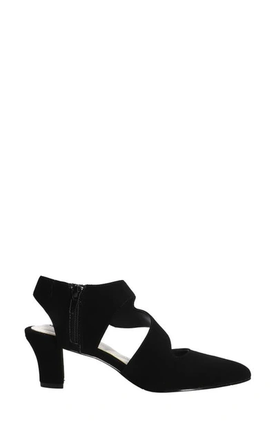 Easy Street Venue Womens Microsuede Pointed Toe Dress Heels In Black Lamy/ Gore